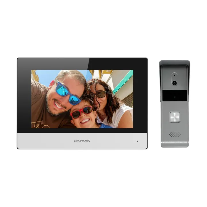 Hikvision Kit de Videoportero Analógico de Metal / IP a 4 Hilos con Llamada a la App Hik-Connect